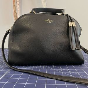 Authentic Kate Spade Bag. Black leather. Strap included. Preloved. Make an offer